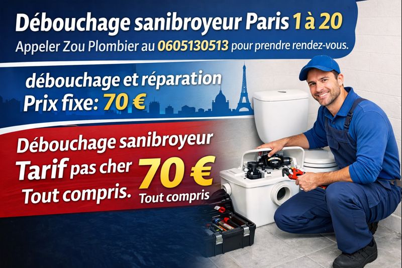débouchage de sanibroyeur Paris